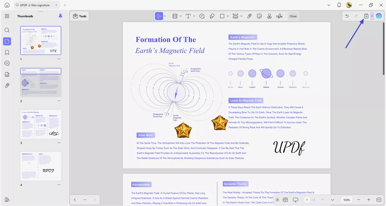 save edited pdf file with generated sticker