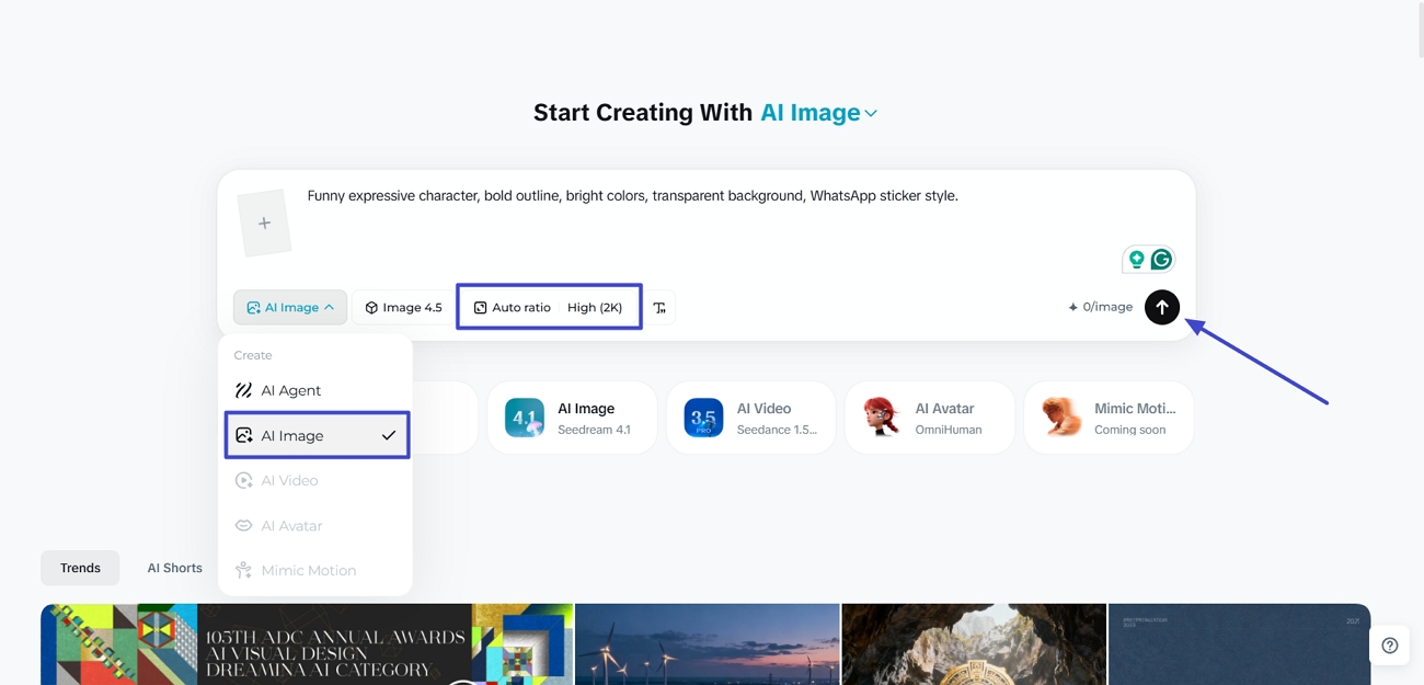 access ai image generate dreamina ai