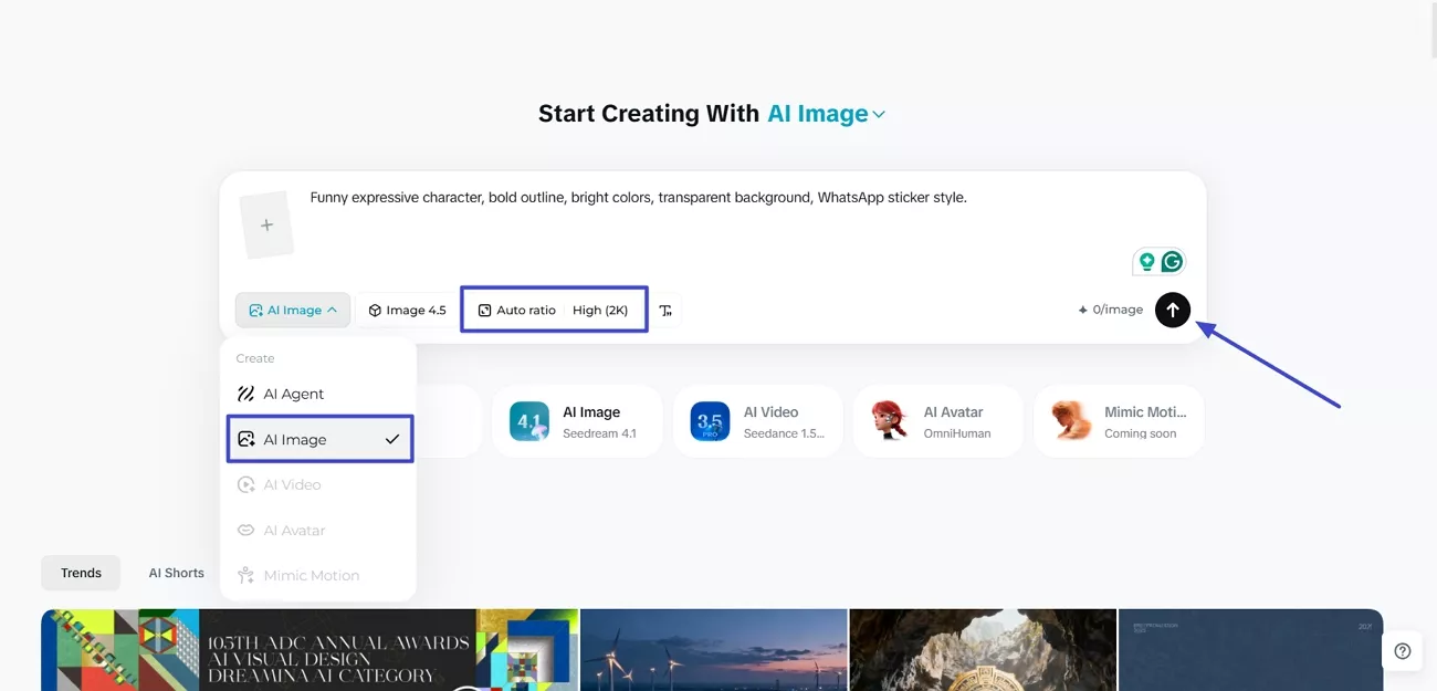 access ai image generate dreamina ai
