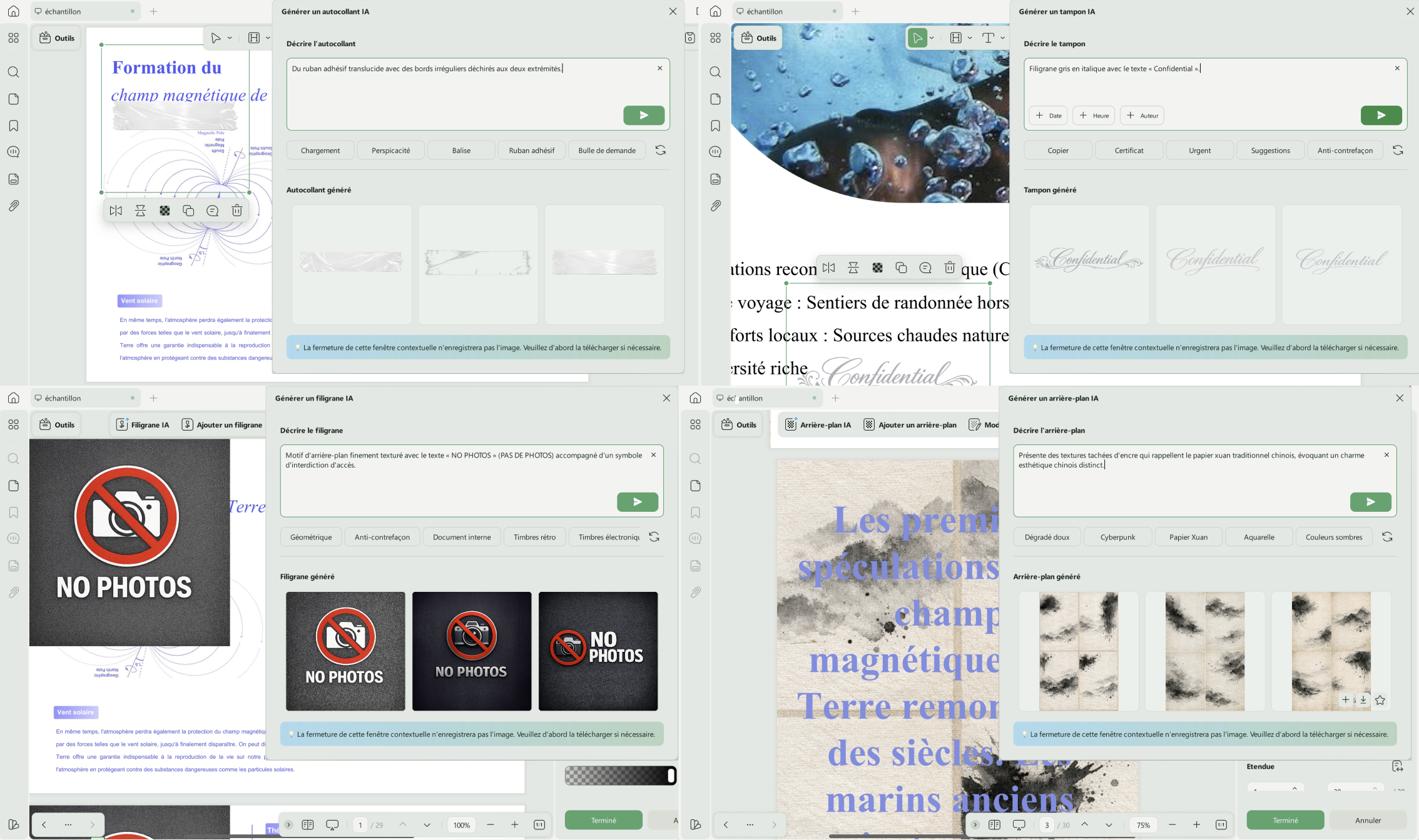 win ai generate sticker stamp watermark and background updf