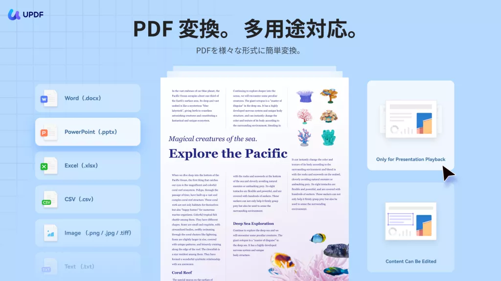 UPDFでPDFを変換する