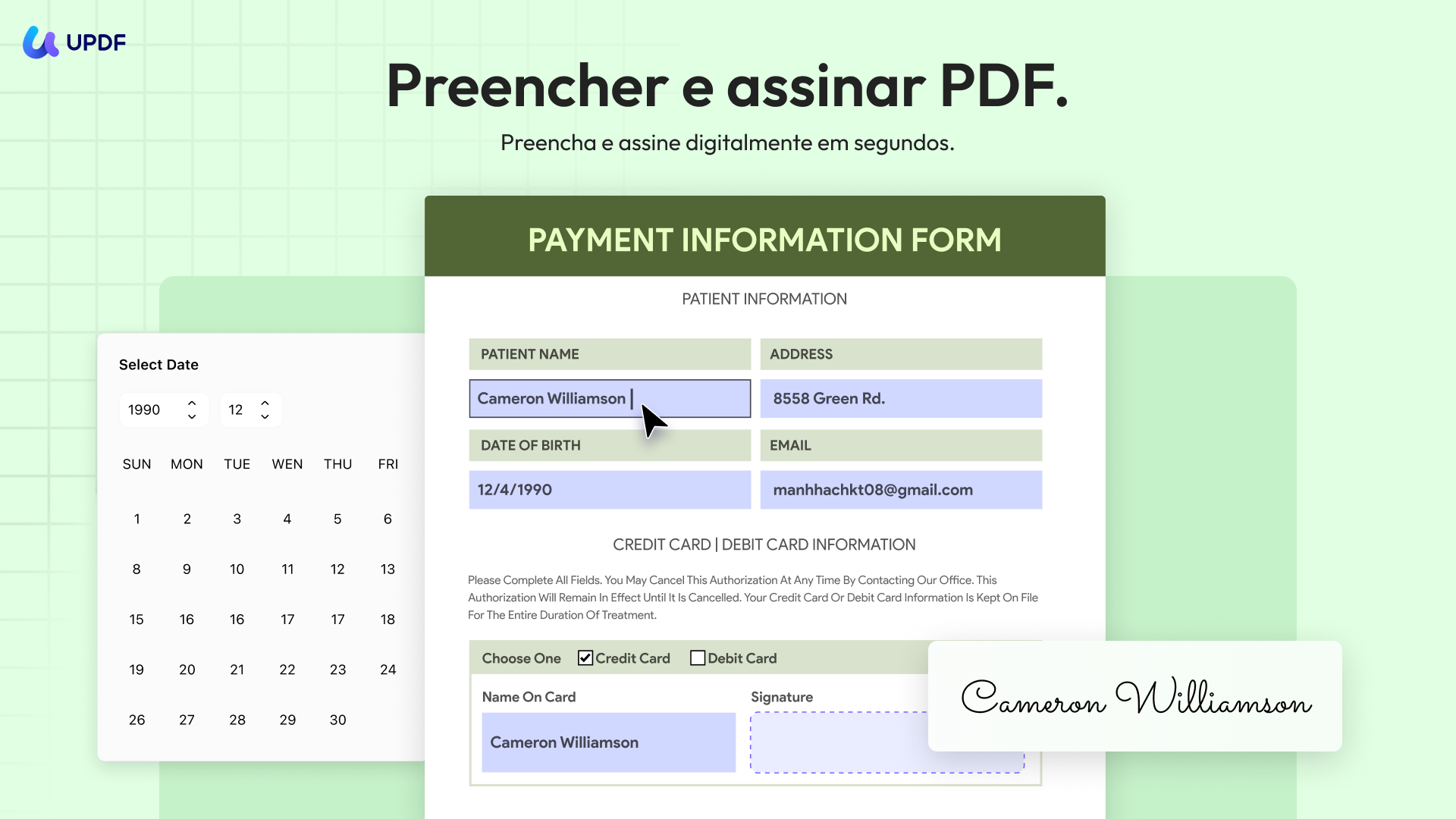 Criar PDF preenchível com o UPDF
