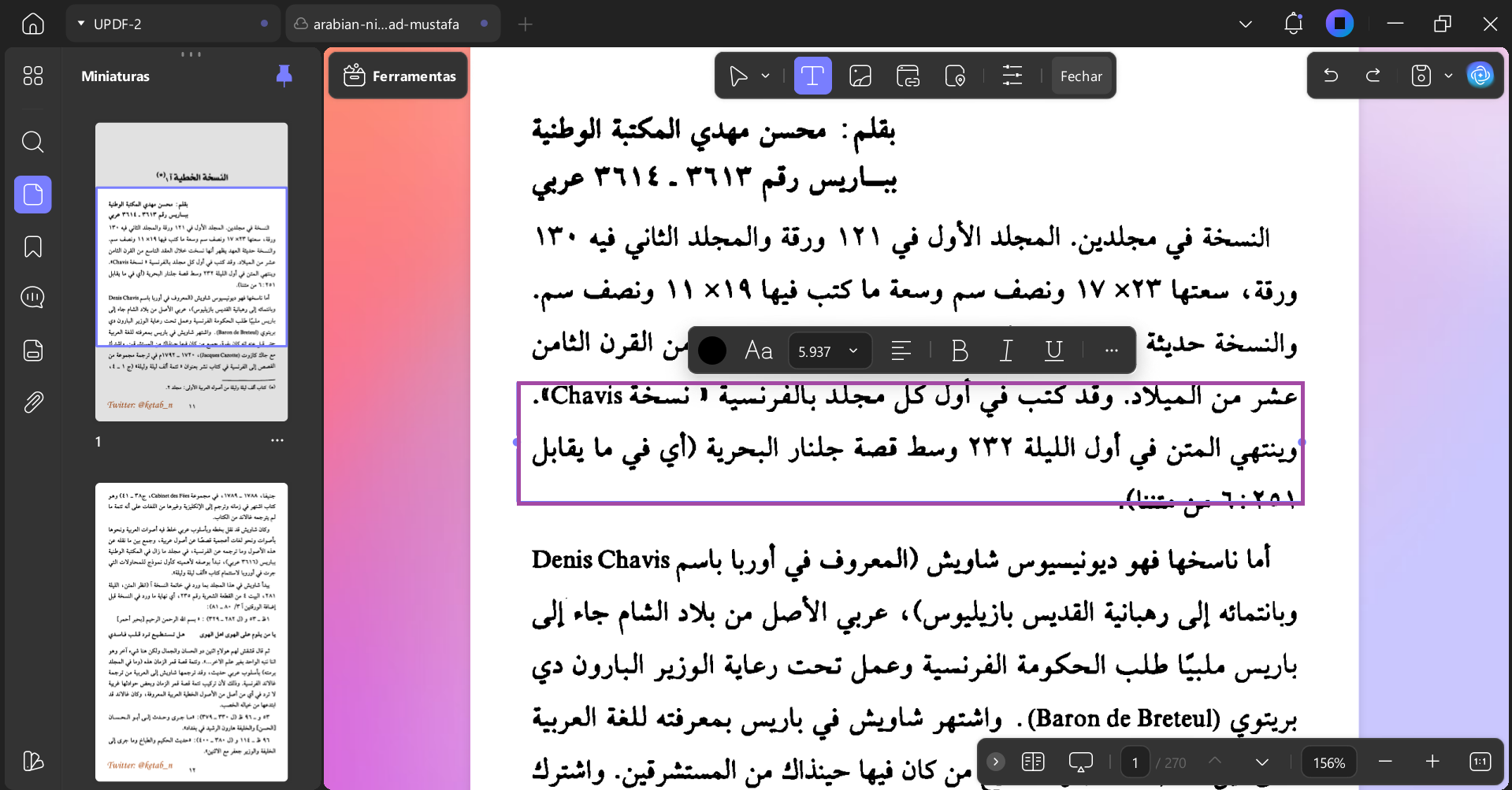 Adicionar texto em árabe ao PDF no UPDF para Windows