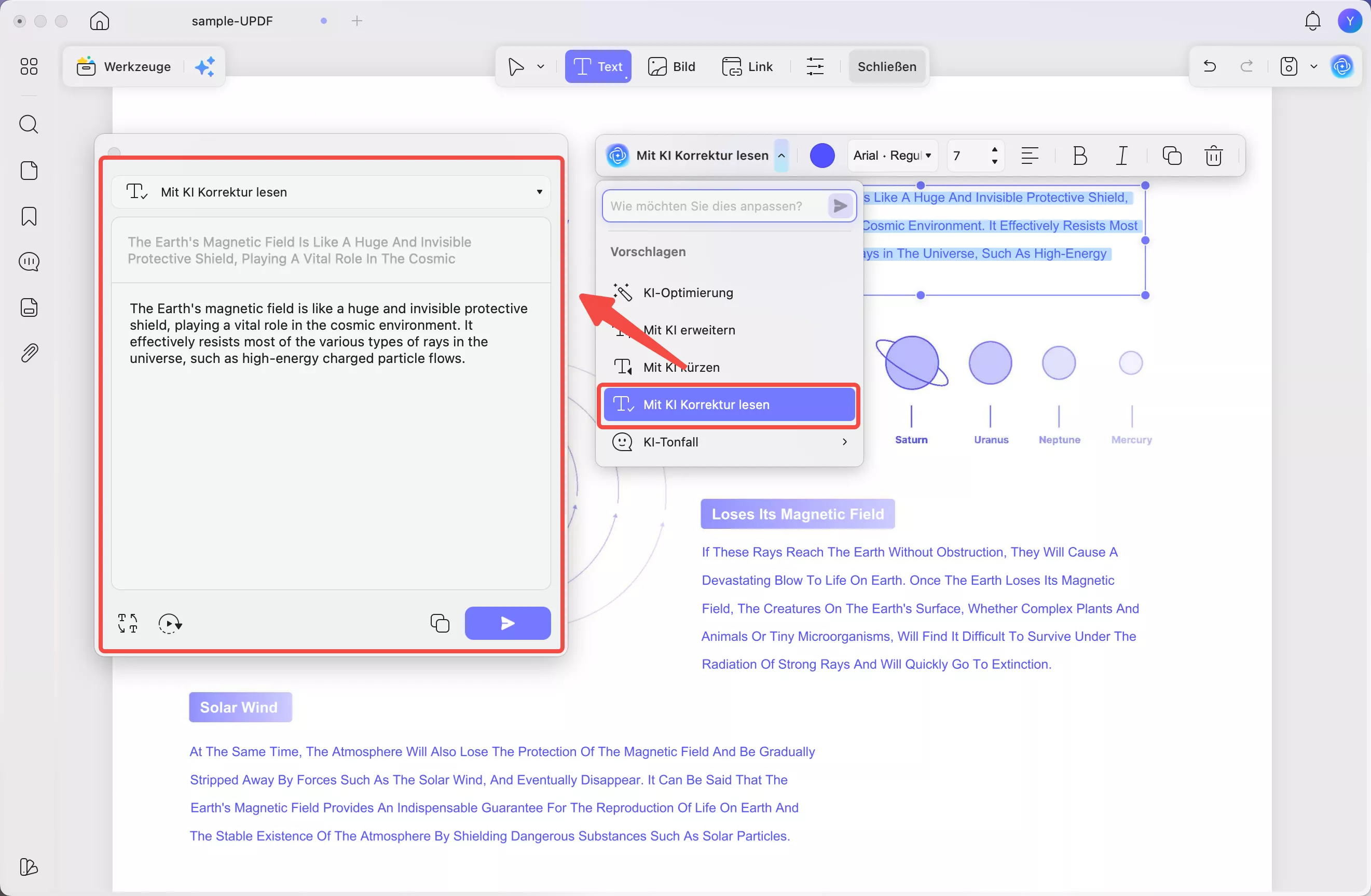 Antwort auf die KI-Korrekturvorlage