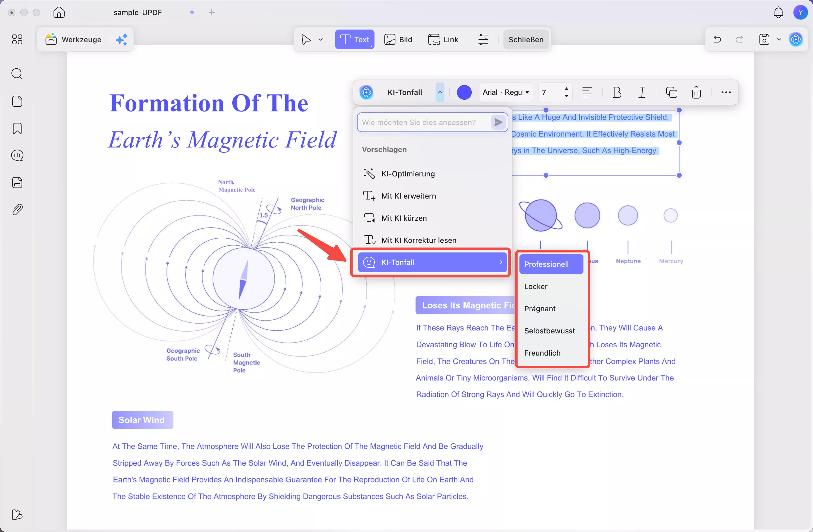 Wähle einen Stil für die AI-Klangvoreinstellung aus