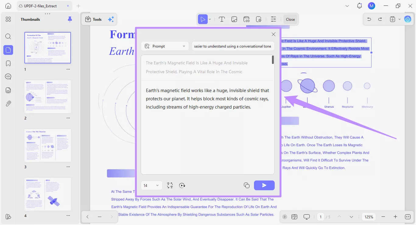  ai edit response to custom prompt