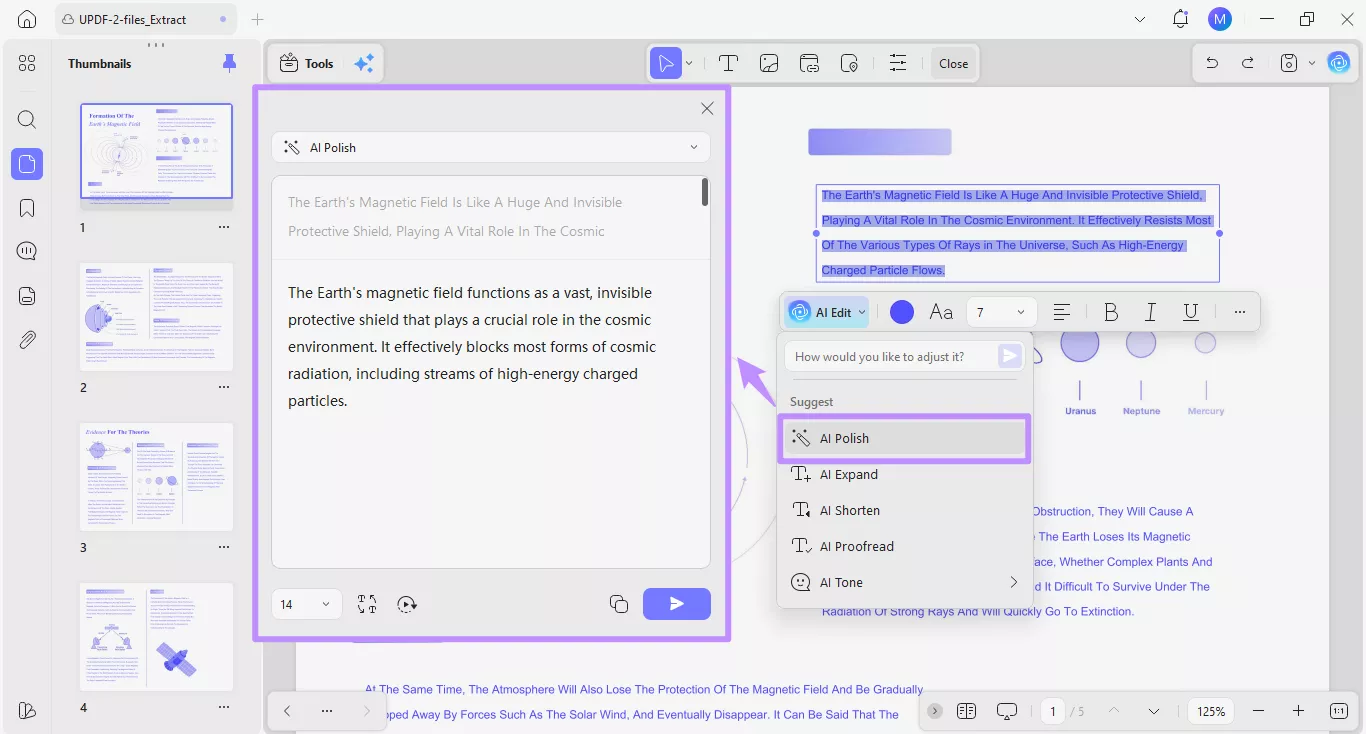 response to ai polish preset