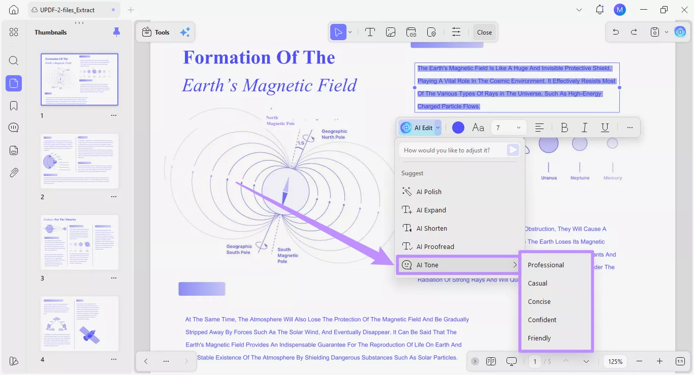  select a style for ai tone preset
