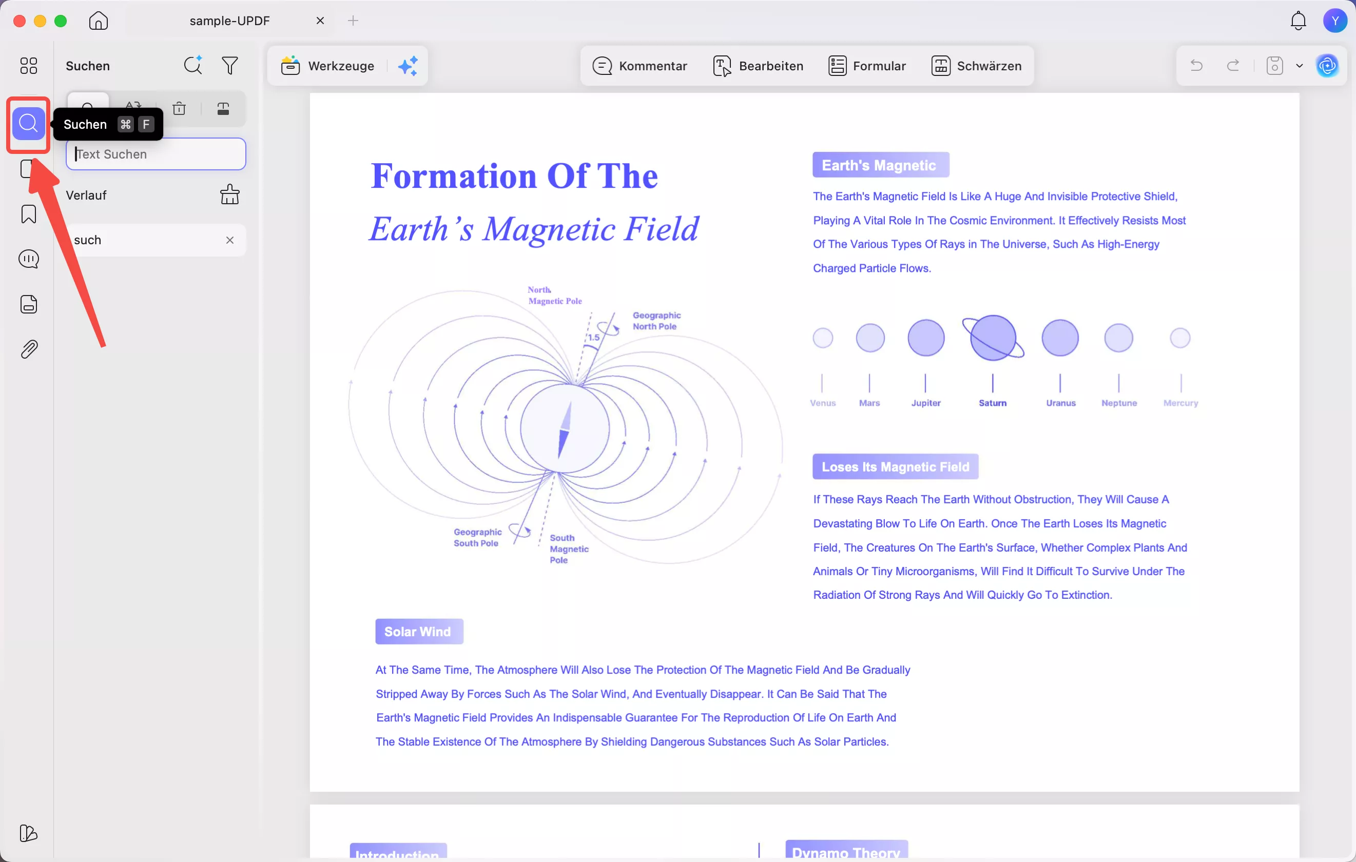  Klicken Sie auf die Suchfunktion