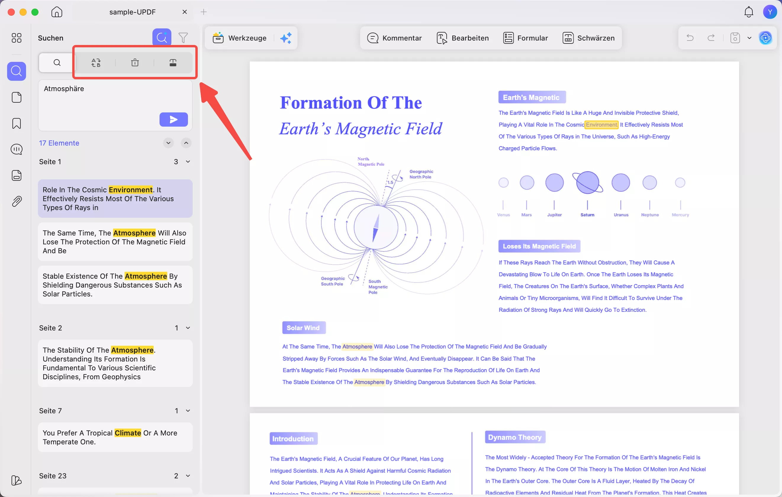Werkzeuge zum Ersetzen, Löschen oder Schwärzen semantischer Begriffe