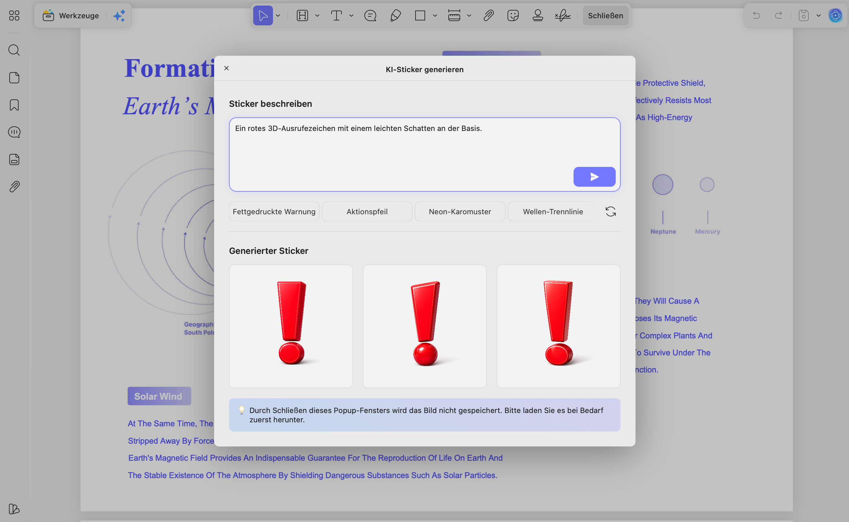 updf ai generate stamp sticker background or watermark