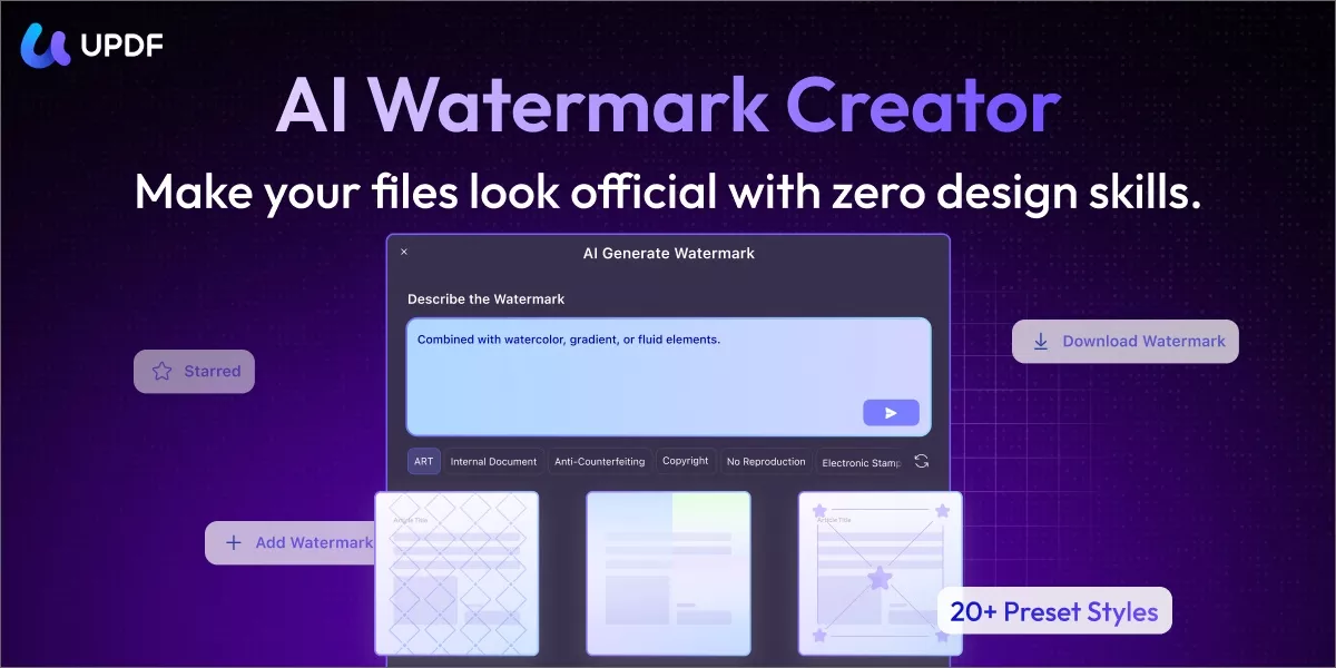 ai watermark creator en updf v2.5