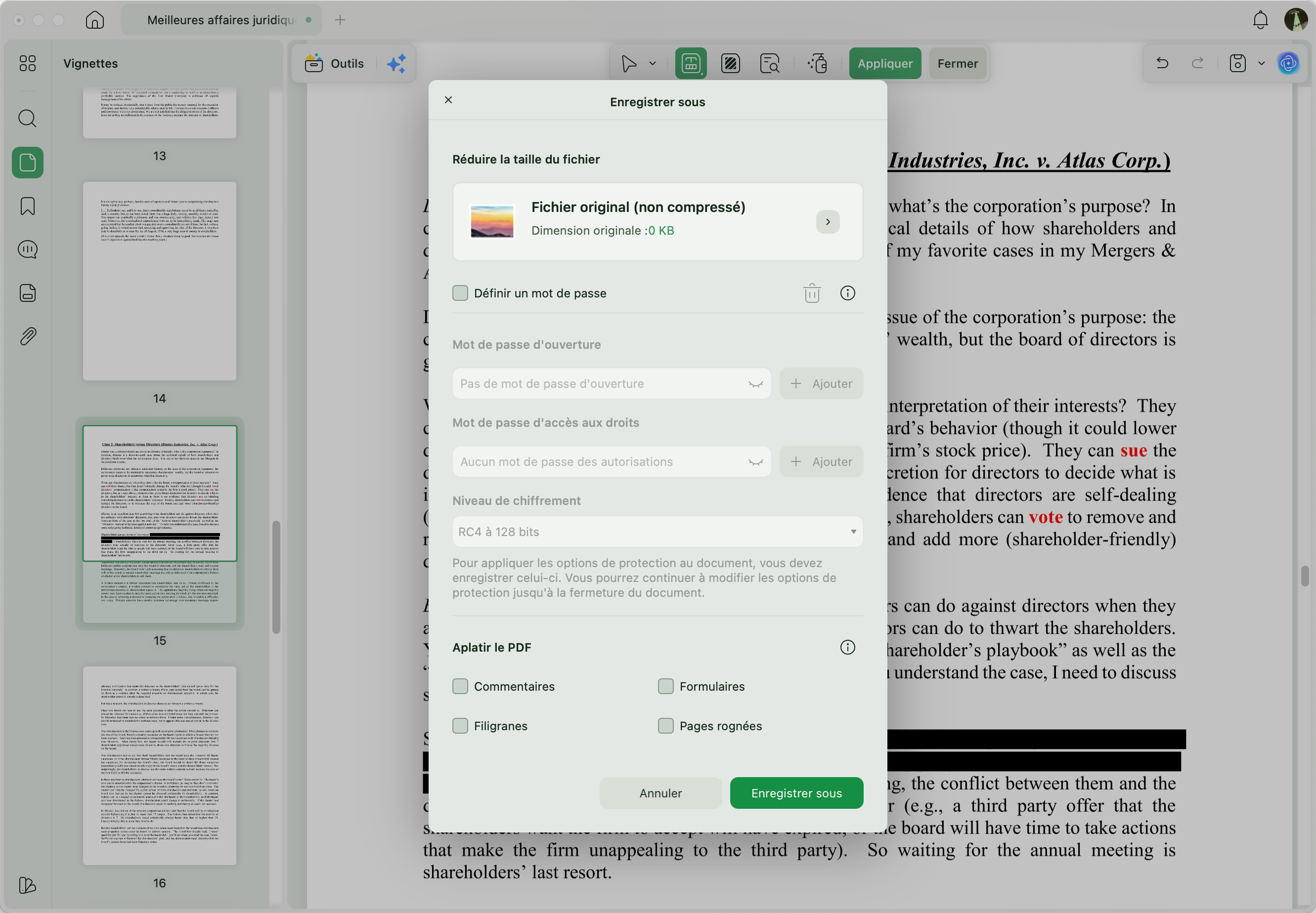 Aplatir le fichier PDF