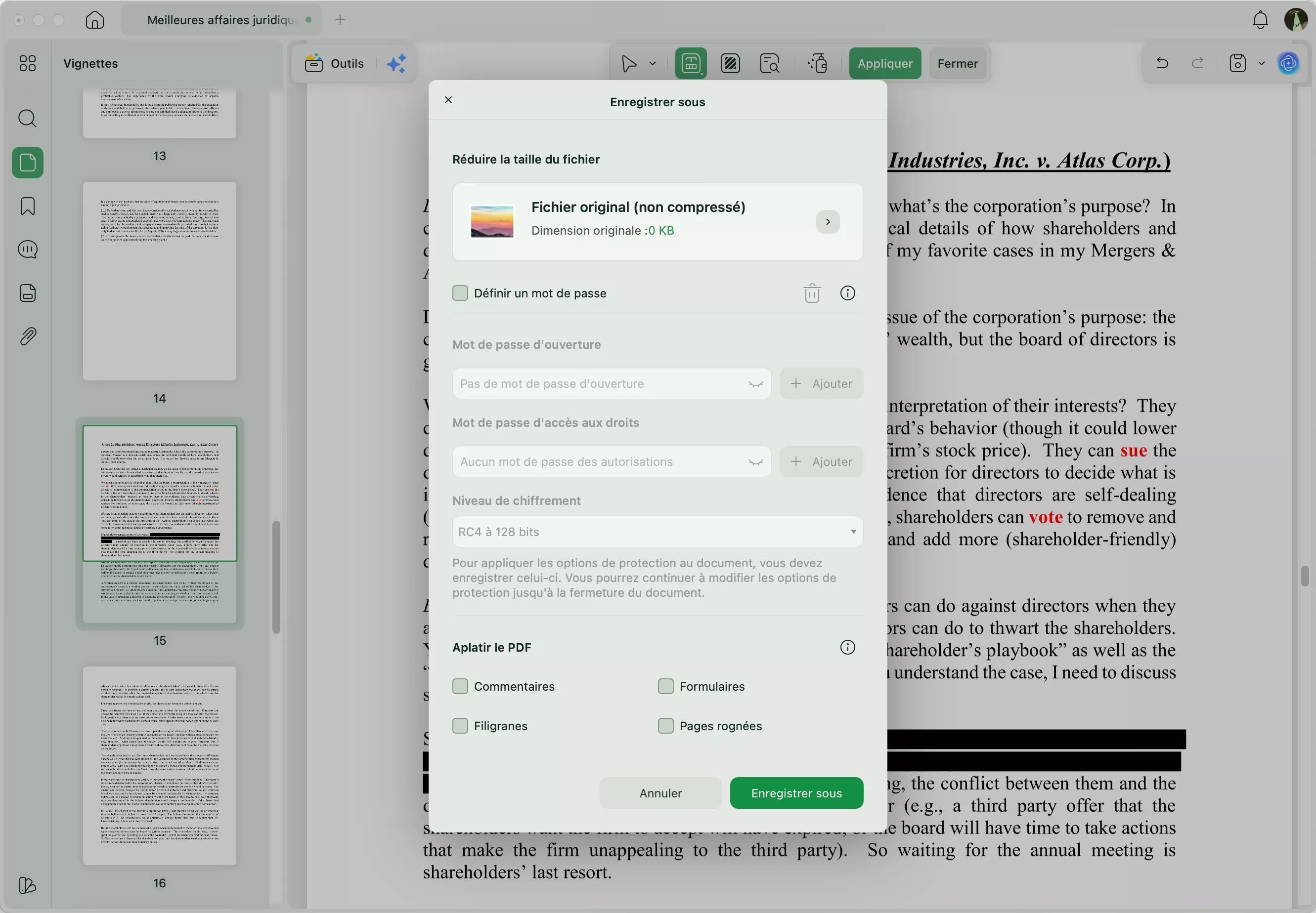 Aplatir le fichier PDF