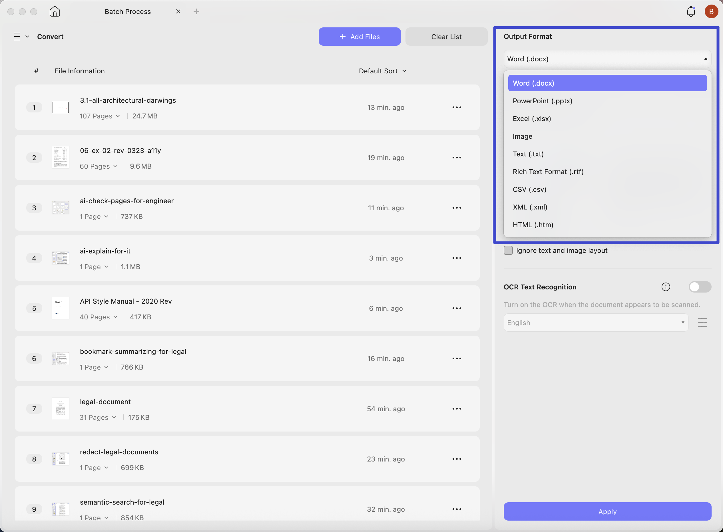 batch processing