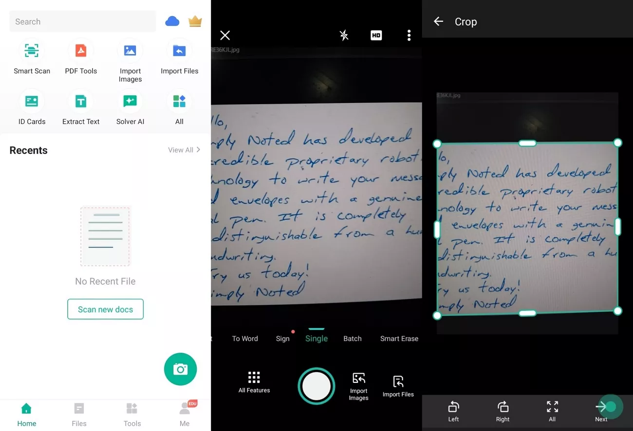camscanner all in one paper scanner