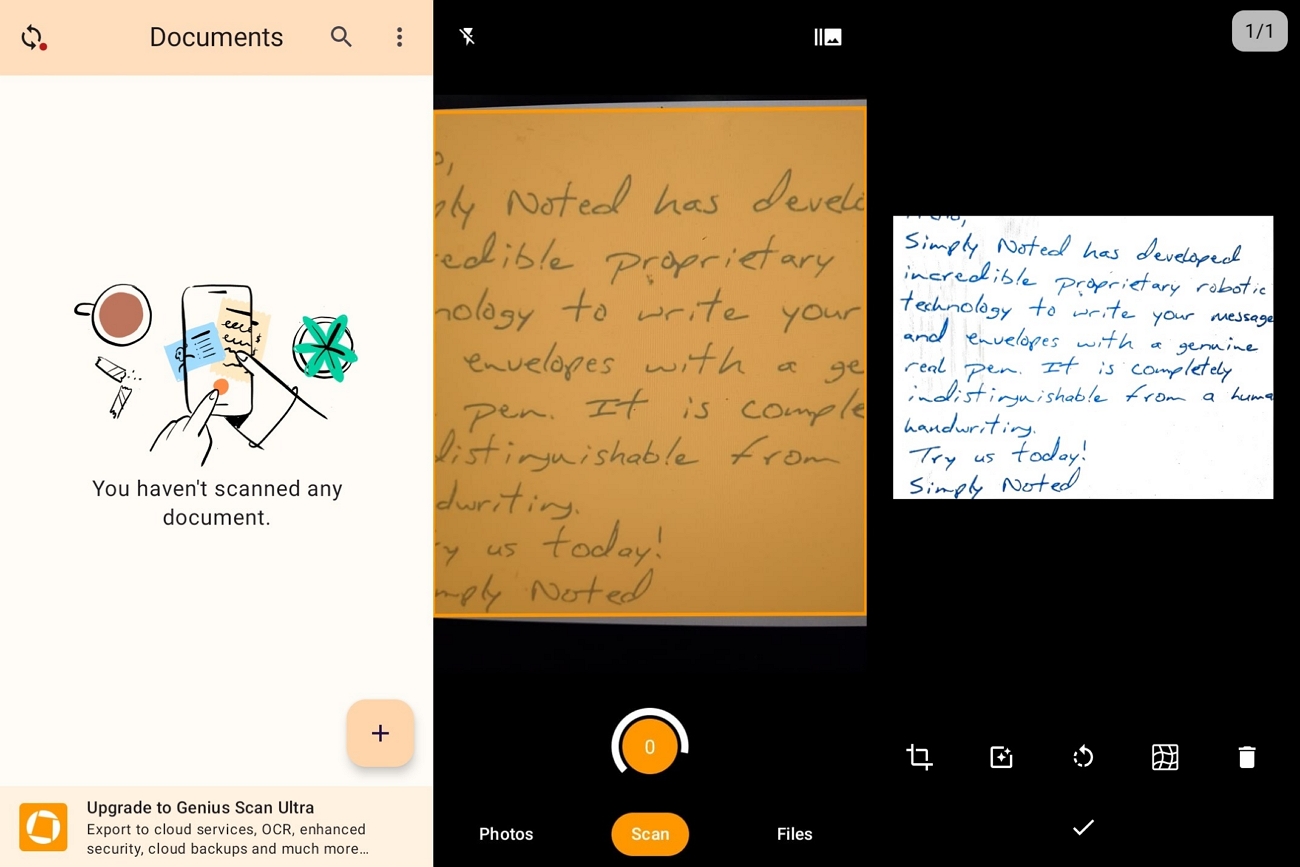 auto scan ocr pages with genius scan