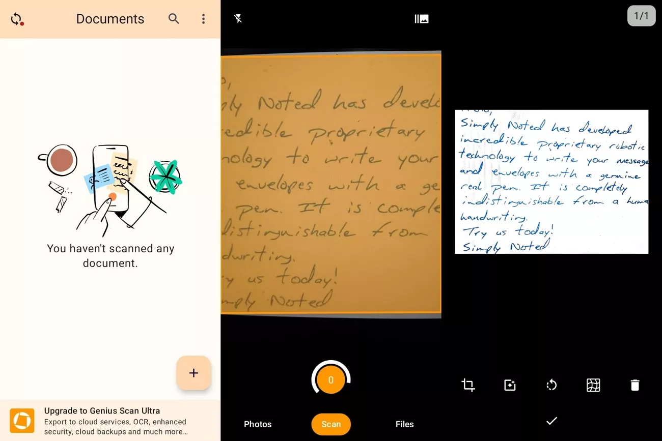 auto scan ocr pages with genius scan