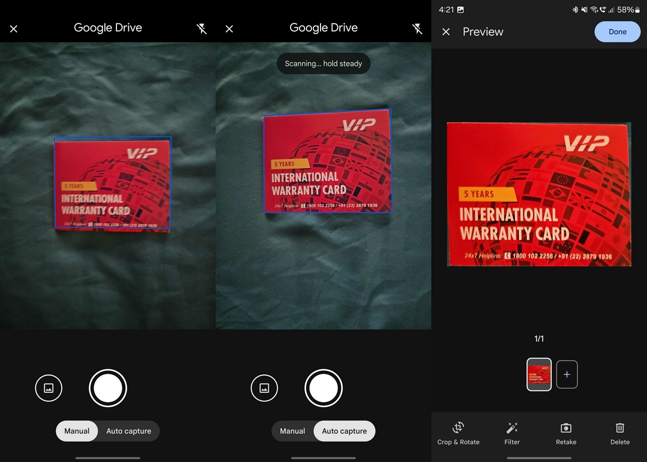 google drive free page scanner