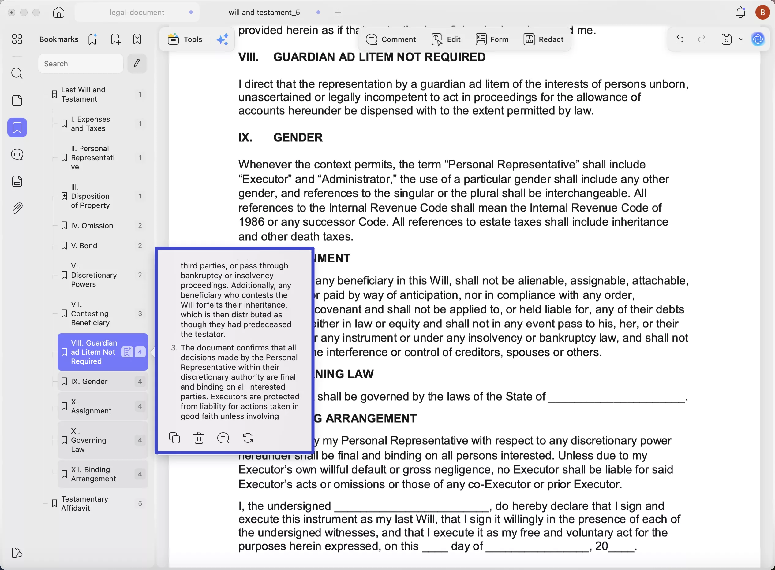 bookmark sumamrizing