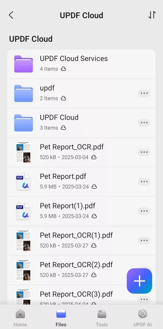  save share important pdf updf cloud