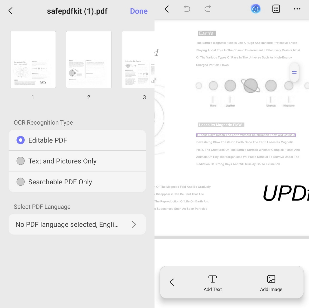 ocr turn scanned images editable pdfs
