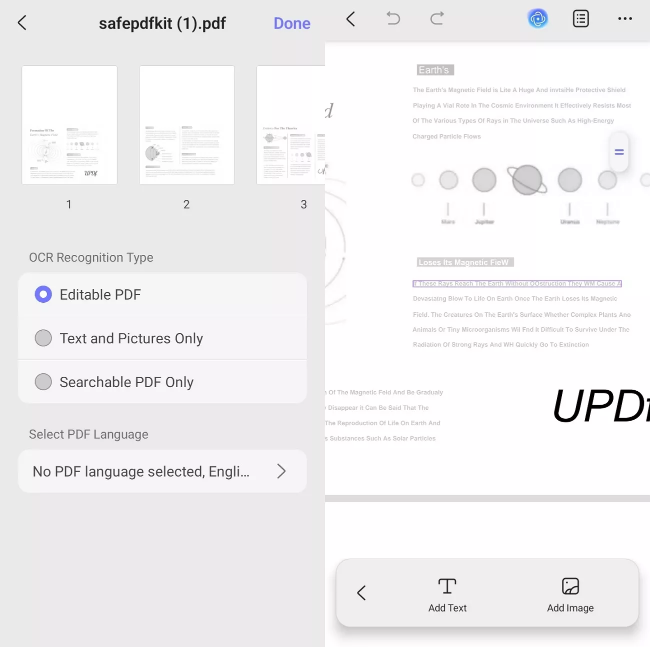 ocr turn scanned images editable pdfs