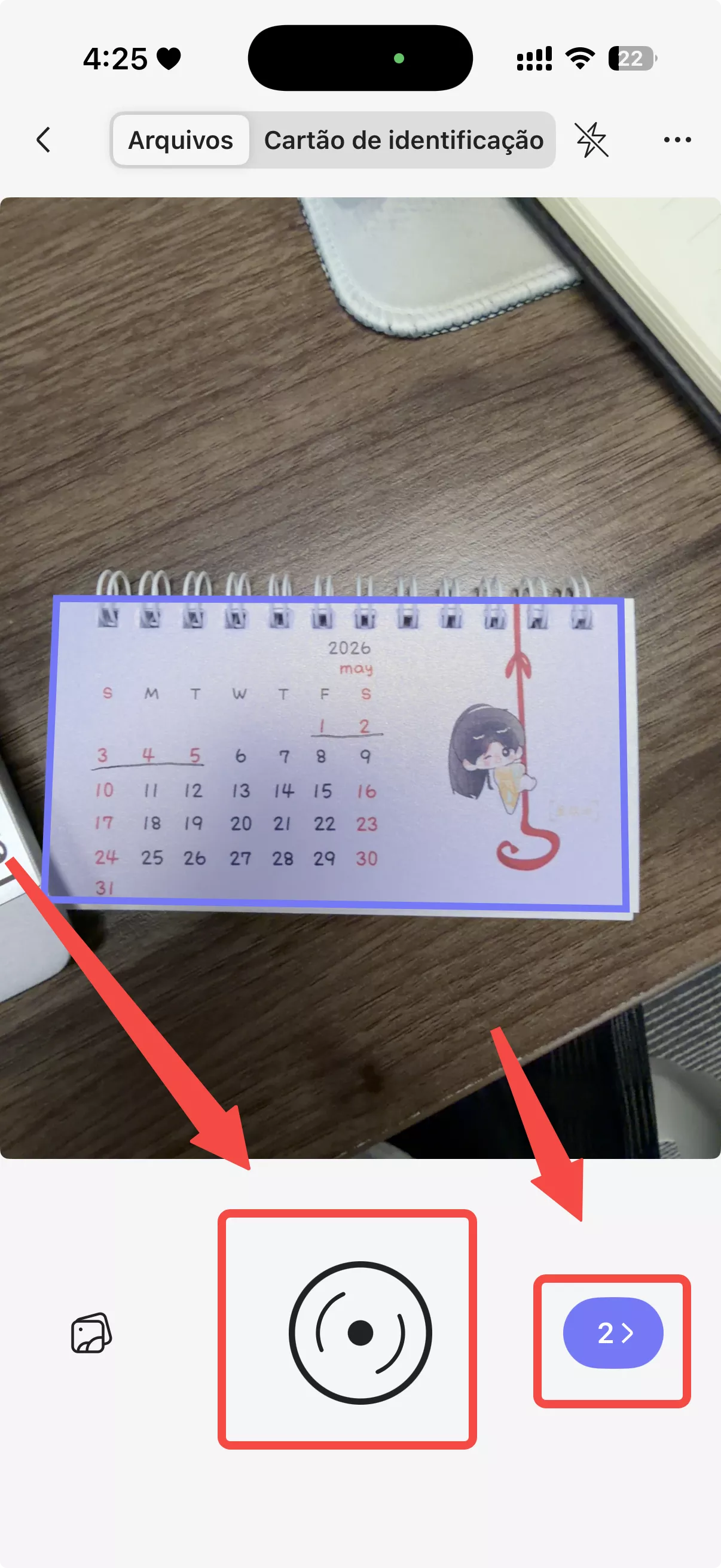 Configurações de digitalização móvel