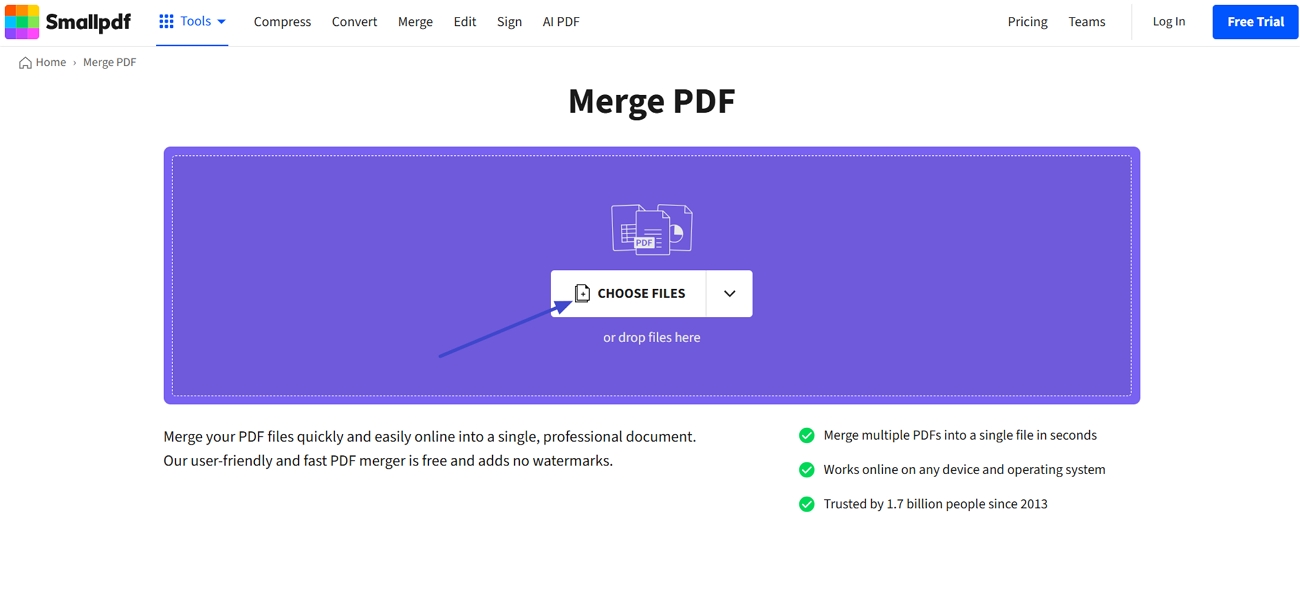 upload pdf files smallpdf online