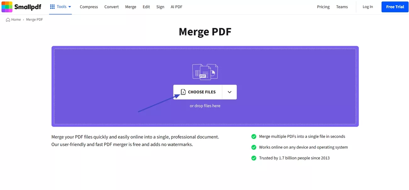upload pdf files smallpdf online