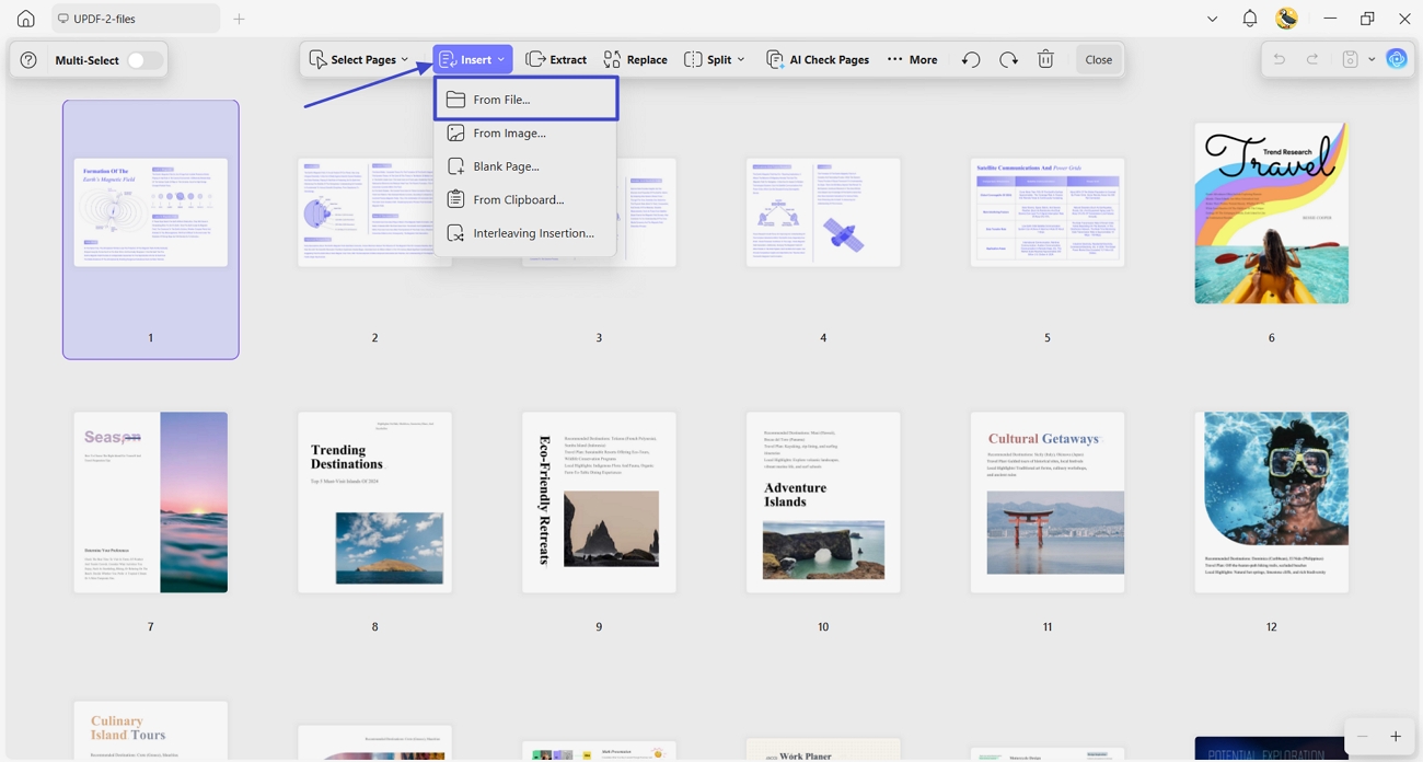 insert pdf pages other pdf file