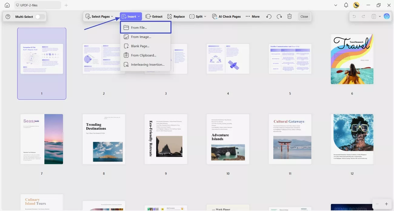 insert pdf pages other pdf file