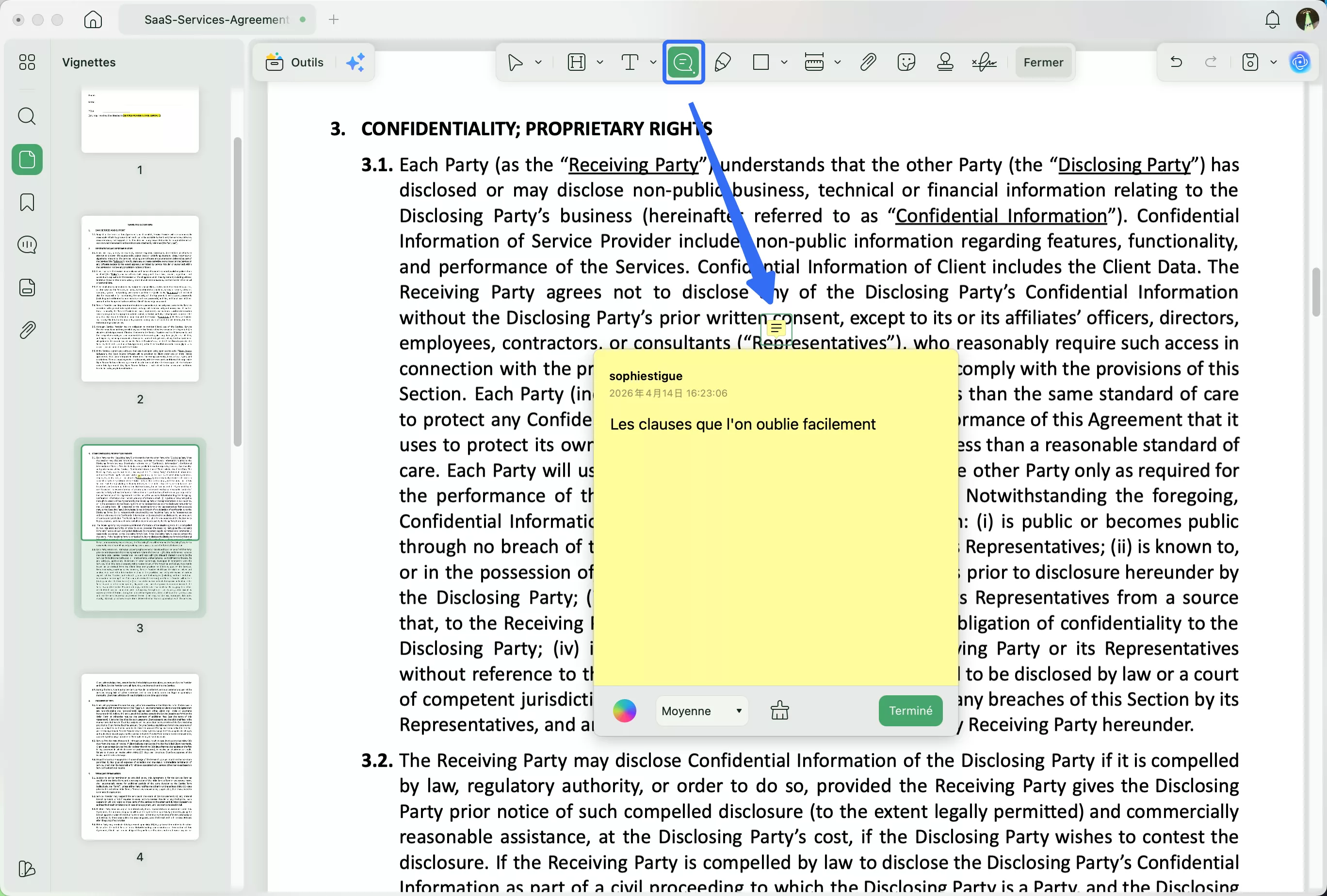 Ajouter des notes adhésives au matériel d'entraînement pour le MBE.