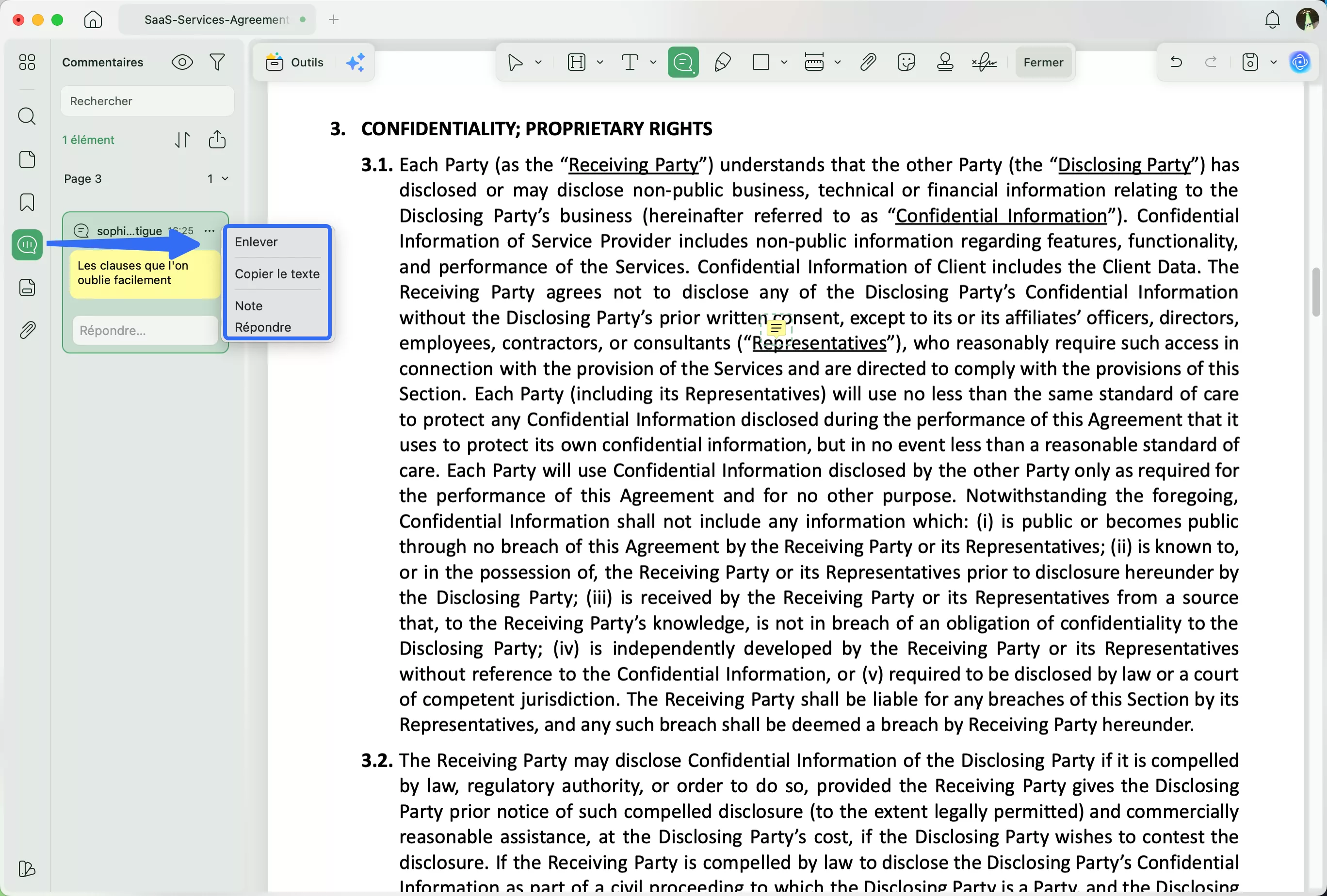 Gérer les commentaires