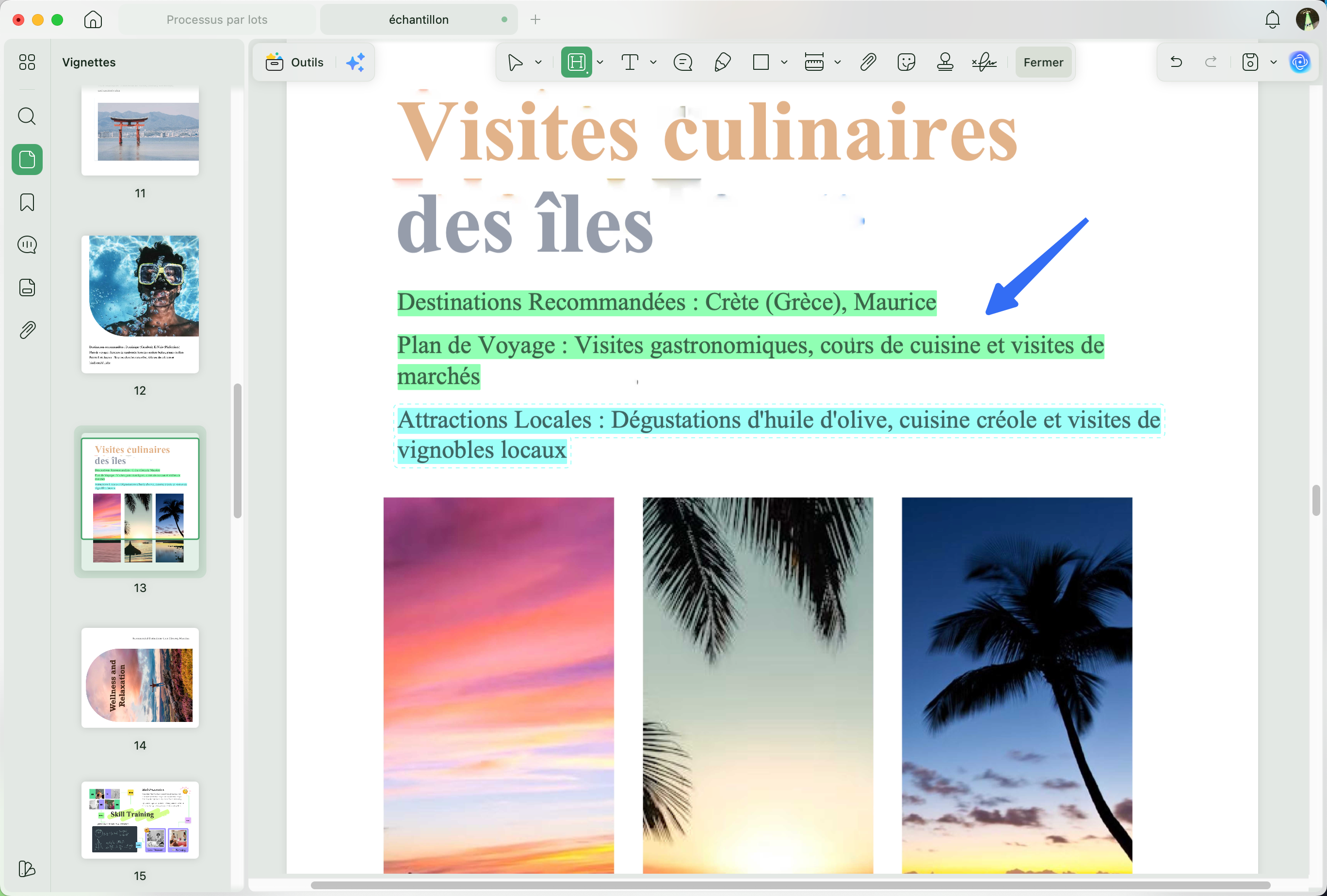Ajouter différentes couleurs aux éléments juridiques