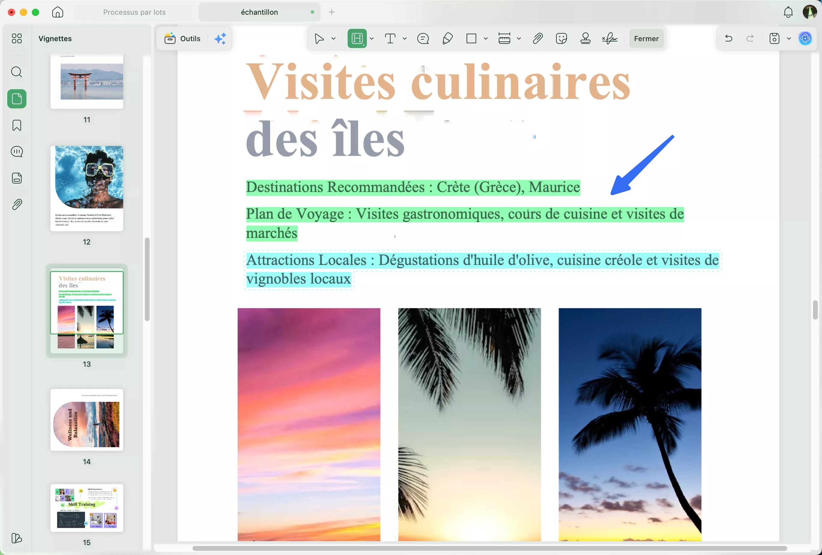 Ajouter différentes couleurs aux éléments juridiques