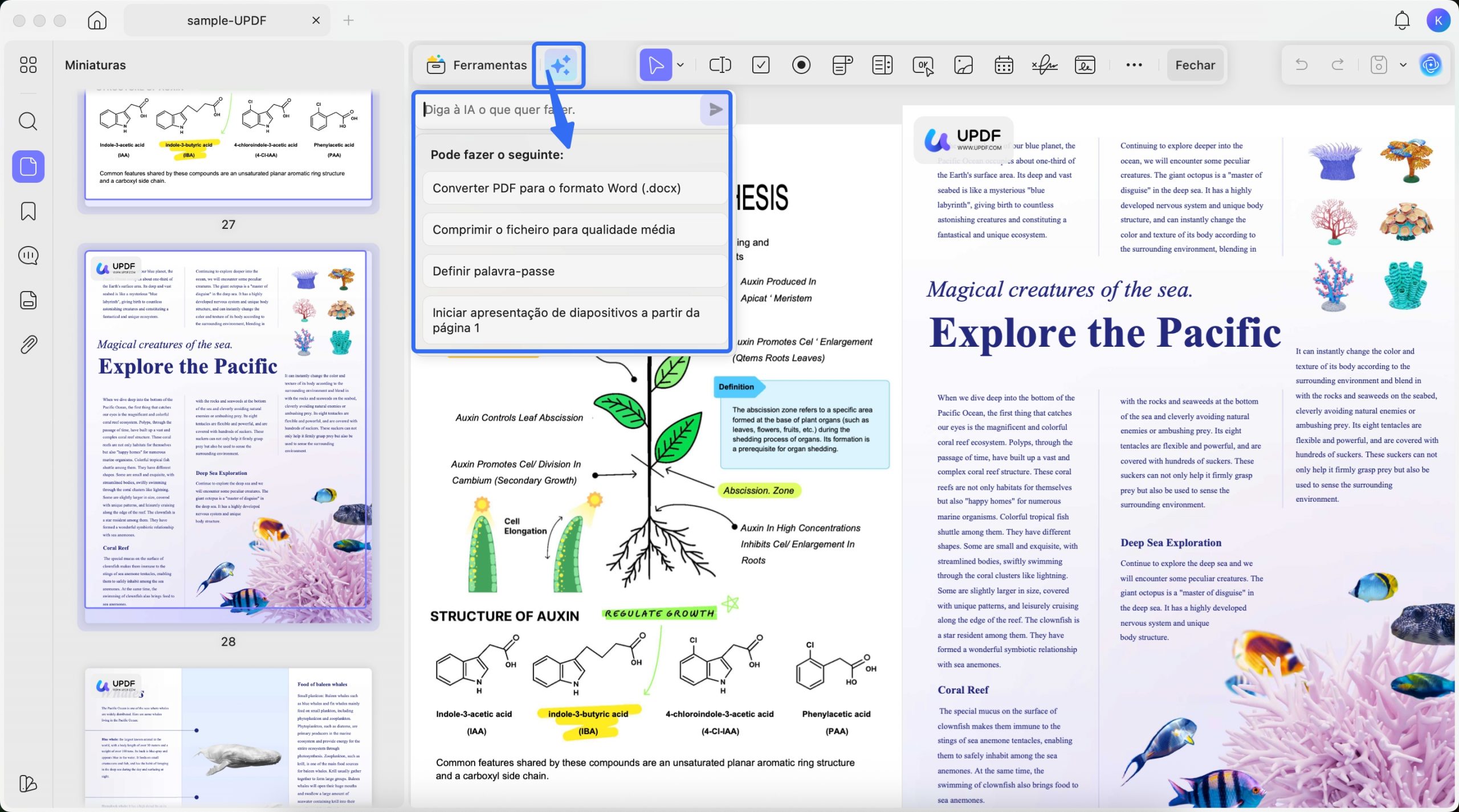 controlar PDF com UPDF Copilot