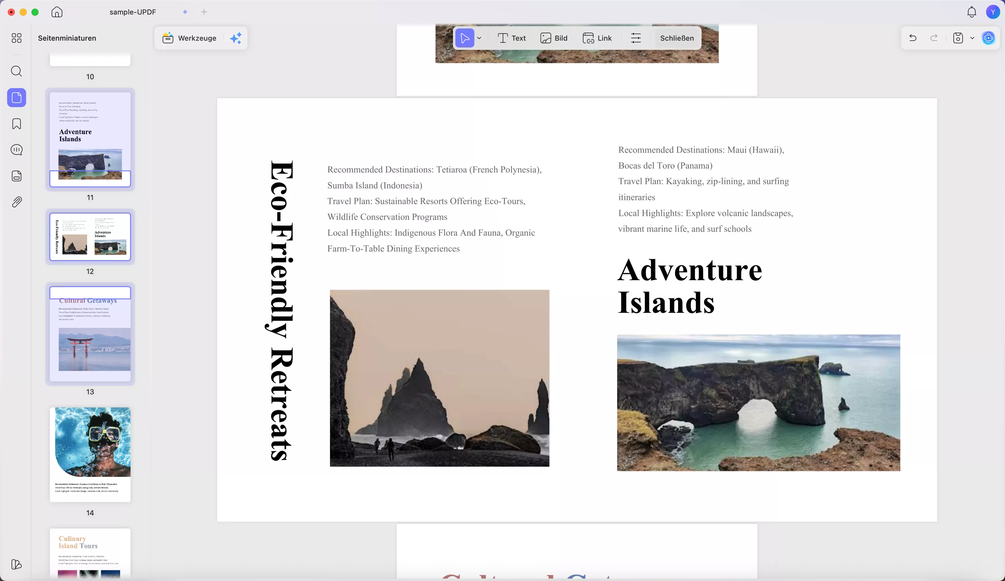 Füge die zweite Seite ein
