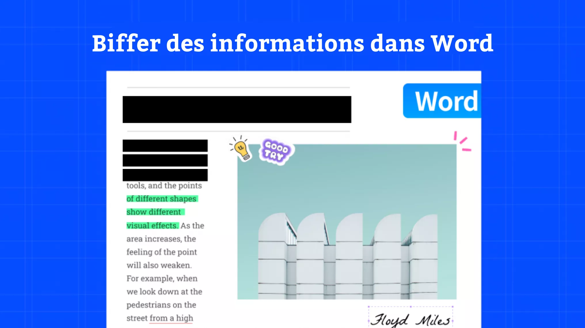 Meilleures méthodes pour biffer des informations dans Word afin de préserver la confidentialité