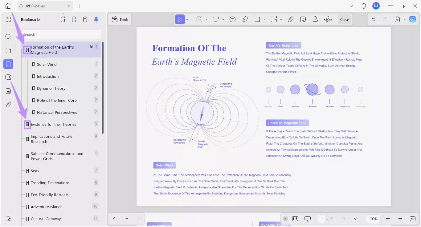create bookmarks for pdf file