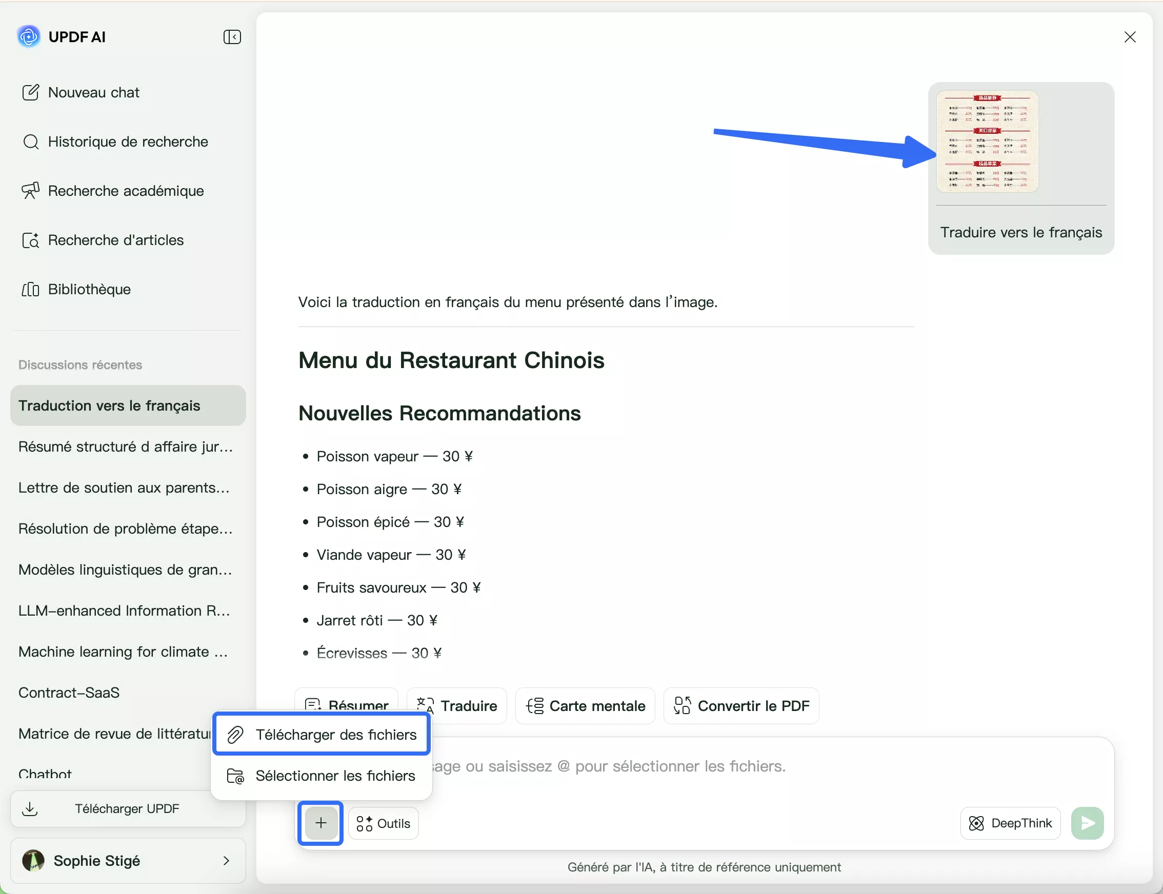 Traduire en français