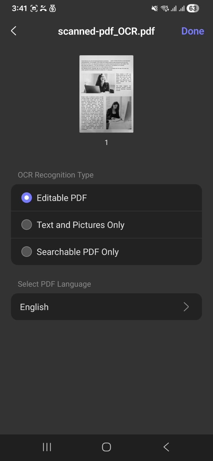 updf updf ocr tool interface