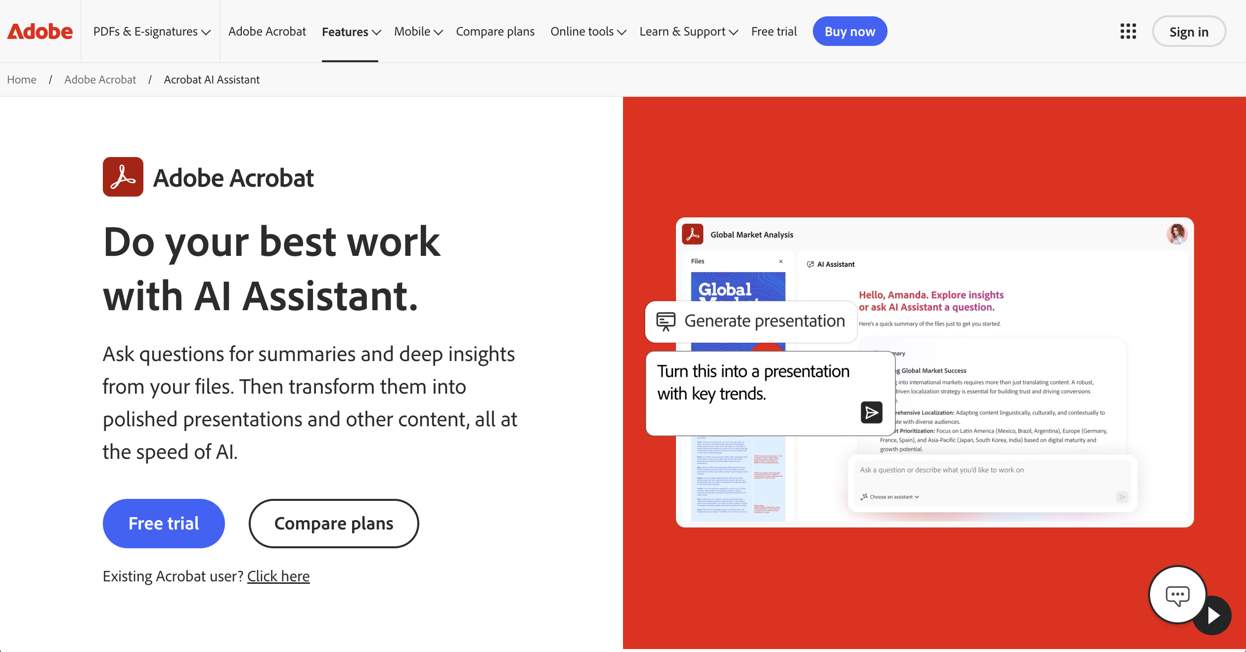PDF 문서에 특화된 Adobe Acrobat AI