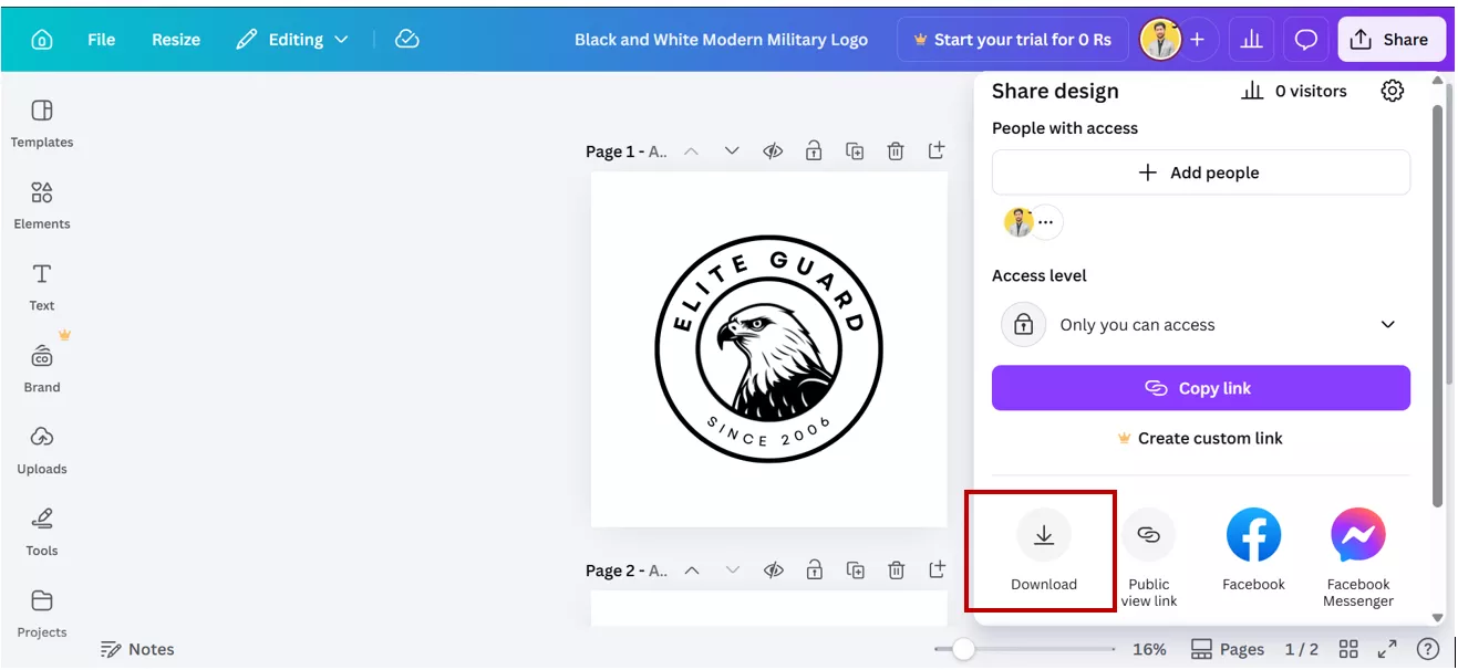 download stamp in canva