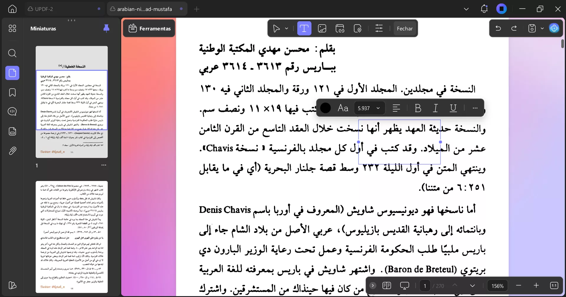 Editar texto em árabe no PDF com o UPDF para Windows