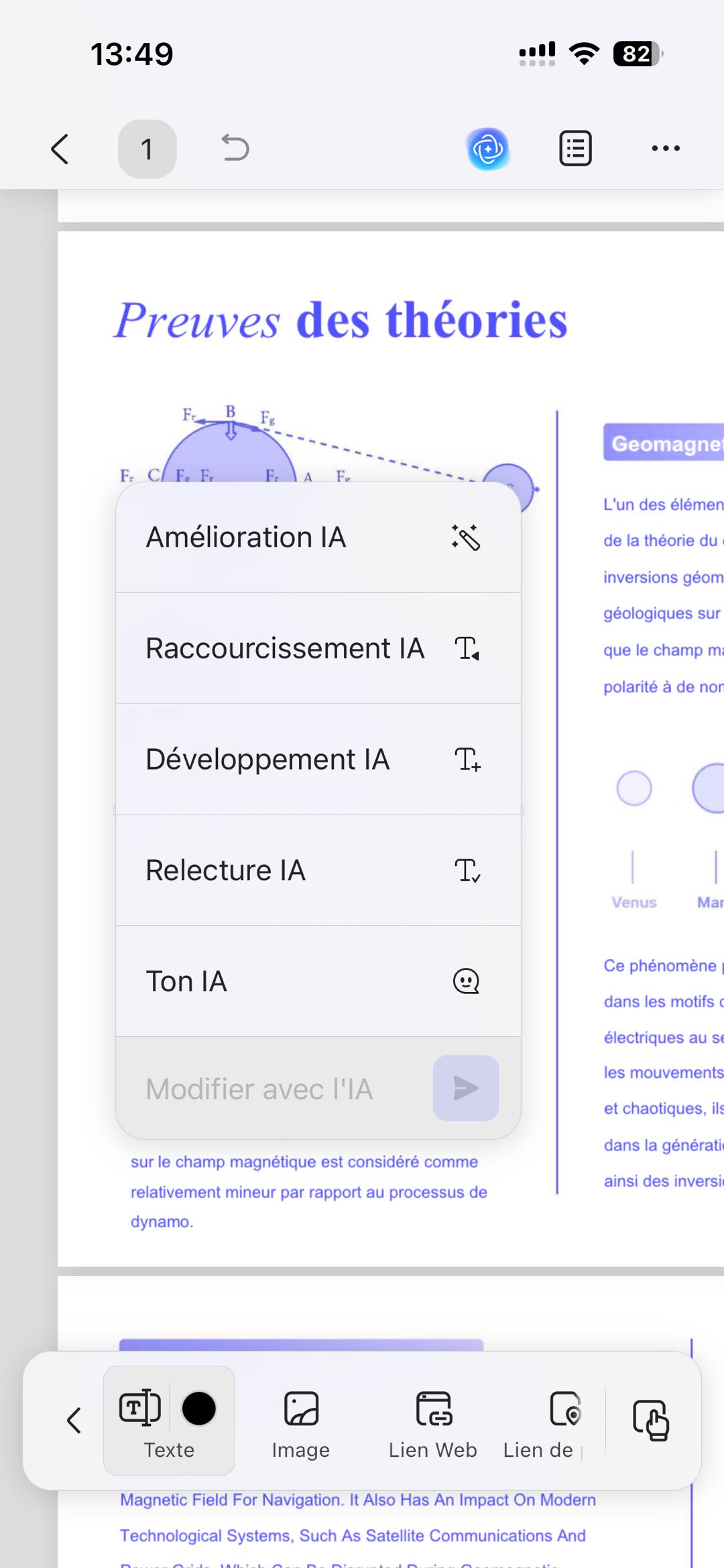 édition IA sur iOS avec UPDF