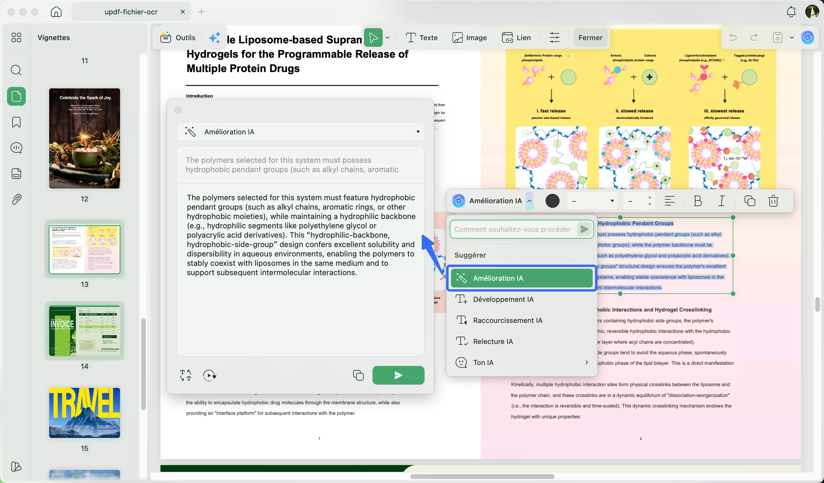Réponse au préréglage « Polissage IA ».