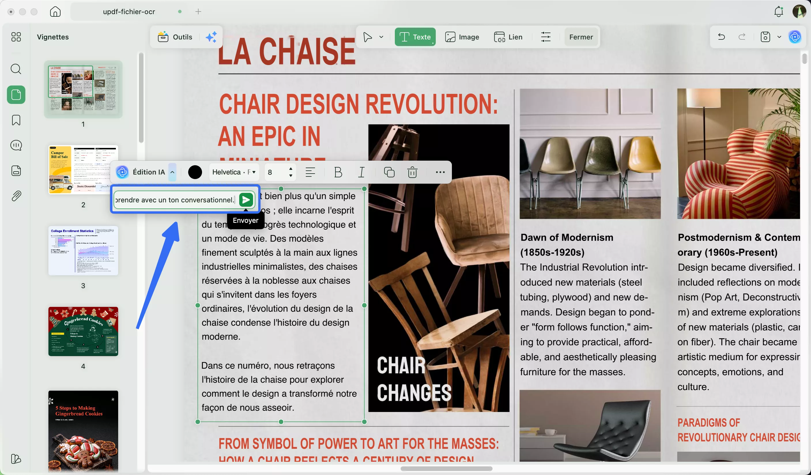 Saisissez une invite de texte personnalisée