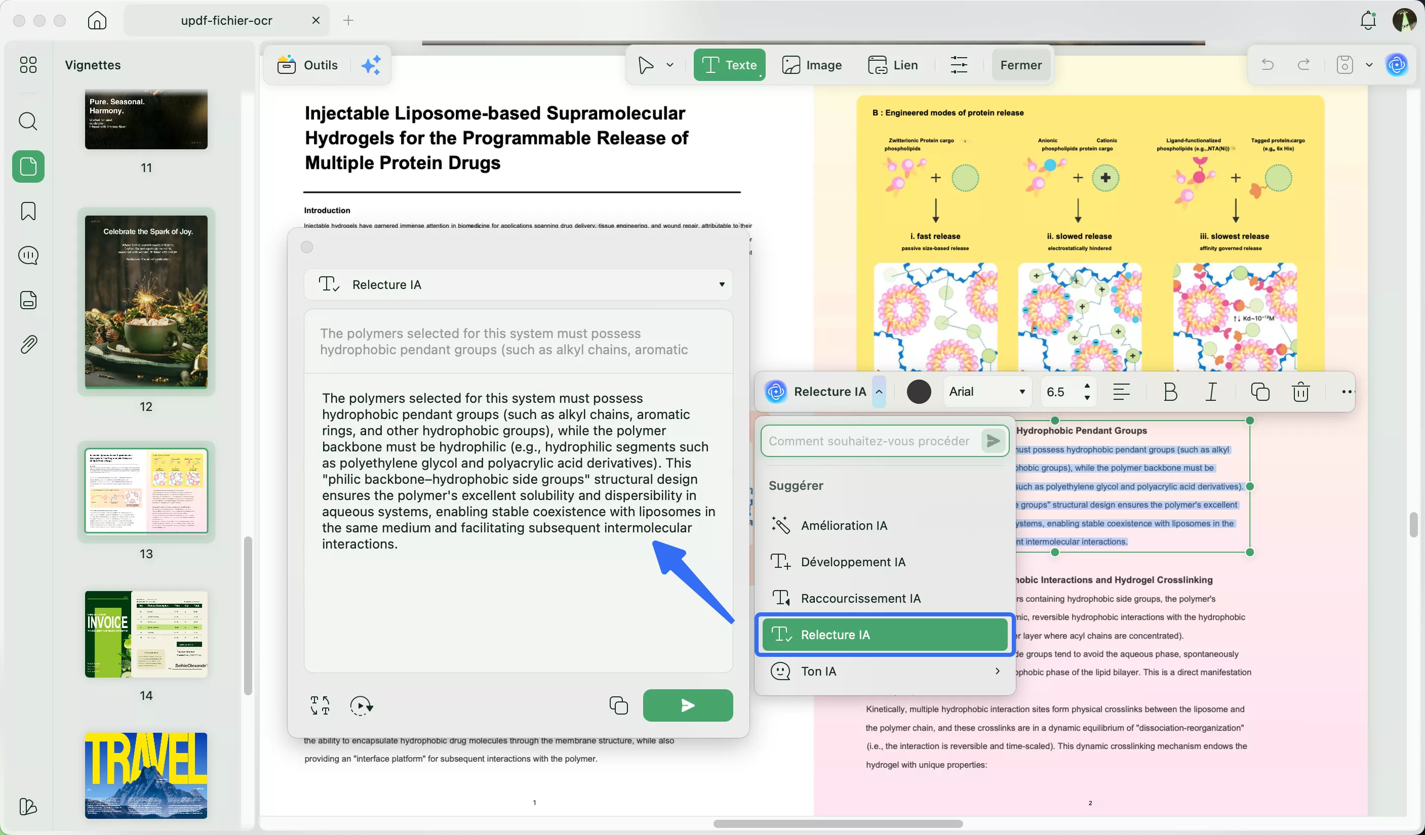 réponse au préréglage de correction par IA