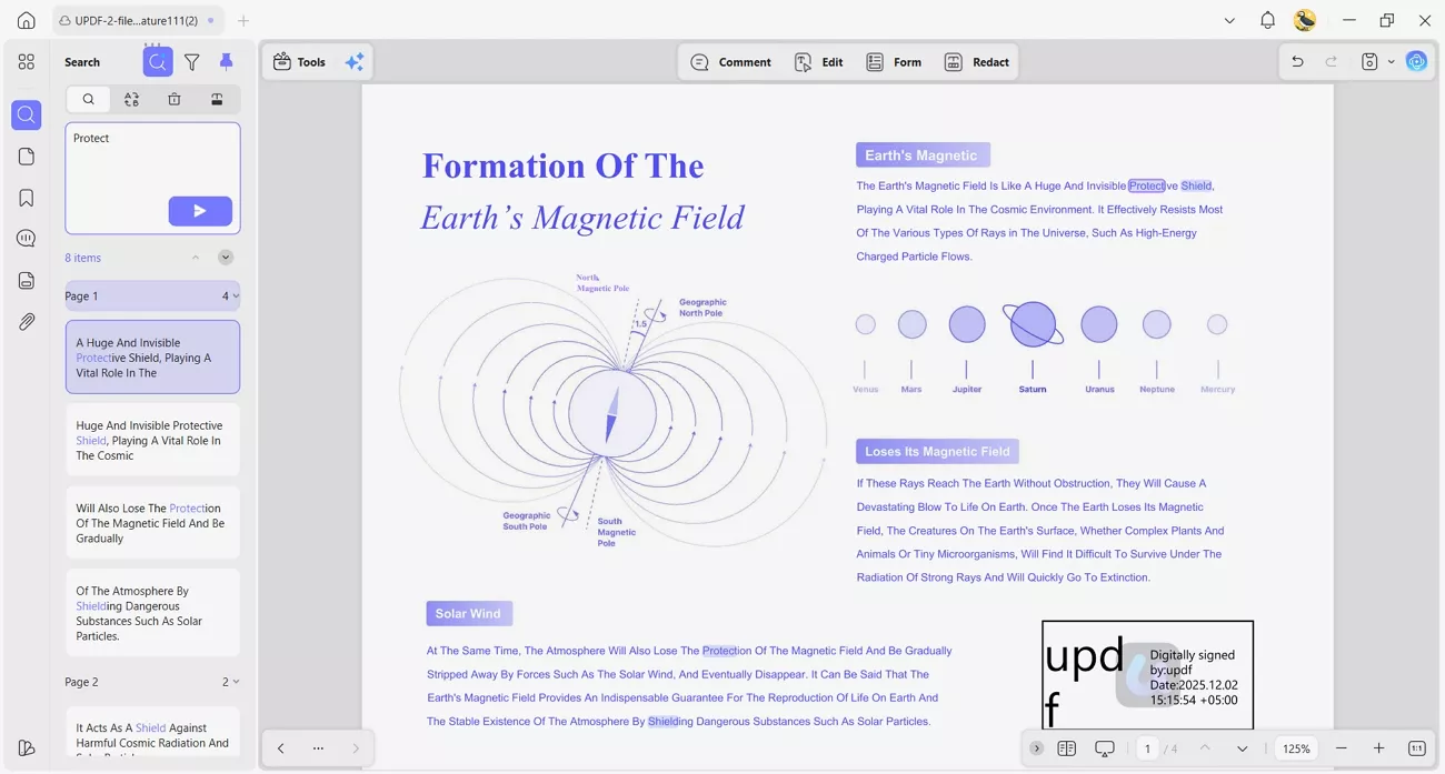 search keyword meaning updf semantic assistant